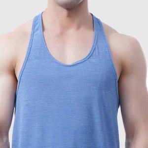 2025 Men's Sports Fitness Tank Tops OEM Custom Logo Knitted Cotton Vest Bodybuilding Stringer Gym <b>Running</b> Plus Size Sleeveless - Product Image 6