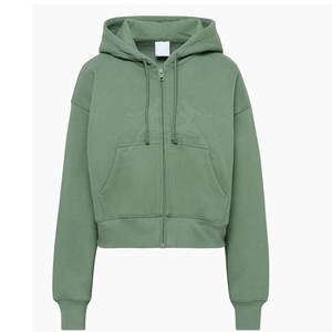 เสื้อวอร์มเอวลอยมีซิปสวมใส่สบายเนื้อผ้าเบาผสมผสานเสื้อครอปท็อปแบบสปอร์ตมีซิป - Product Image 3