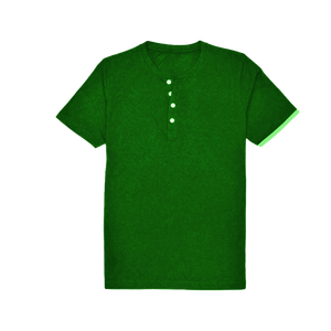 T-shirt Henley personnalisé 100% coton pour homme, col boutonné décontracté, manches courtes, coupe régulière, séchage rapide, respirant, 180 grammes, uni - Product Image 5