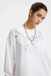 เสื้อมีฮู้ดลายนูนผ้าฝ้าย100% สไตล์ฮิปฮอป - Product Image 2