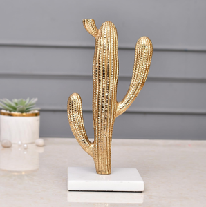 Artículo decorativo de diseño de hoja de latón para Navidad hogar sala de estar Interior decorativo latón y artesanías de mármol - Product Image 5