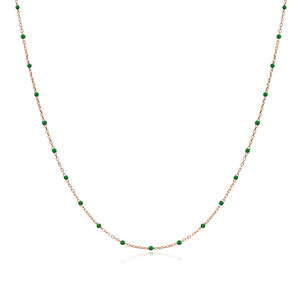 Collier chaîne tendance en émail vert, design tendance, fait main, vente en gros, argent sterling 925 turc, bijoux pour femmes - Product Image 5