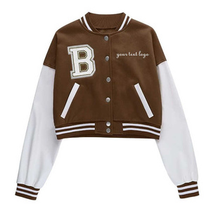 2025 Xozewear Fashion Wholesale High Quality Varsity Jacket Vintage Washed <b>Jeans</b> Denim Jacket - Product Image 4