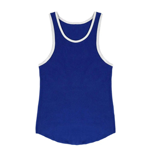 Camiseta sin Mangas para Hombre, Color Azul Rey, Cuello Redondo, Tejida, Estilo Casual, Tendencia 2026 - Product Image 1
