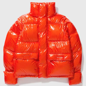 Doudoune d'hiver personnalisée imperméable pour l'extérieur, chaude et brillante, pour hommes, fermeture à glissière, fournisseur de doudoune surdimensionnée en duvet de rue - Product Image 1