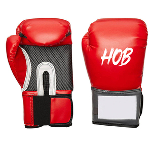 Guantes de Entrenamiento de Boxeo y MMA de Cuero Personalizados OEM Rojos y Económicos con Cierre de Velcro para Muay Thai, Guantes de Boxeo de Cuero PU - Product Image 1
