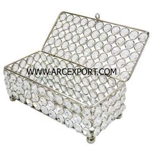 Boîte de mariage ronde en cristal miniature, décoration élégante et fantaisie, grande boîte de mariage moderne et unique à prix abordable en provenance d'Inde - Product Image 6