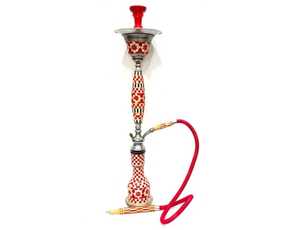 Cachimba de Lujo de Tamaño Mediano, Hecha a Mano, de Acero Inoxidable con Lacado de Nácar, Diseño Árabe Colorido, Estilo Egipcio, para Fumar Shisha - Product Image 3