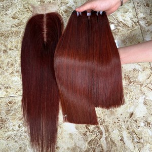 Bundles de cheveux bruts vietnamiens les plus vendus Extensions de cheveux raides avec fermeture Ensemble Bob Perruques Produits pour cheveux raides lisses - Product Image 2