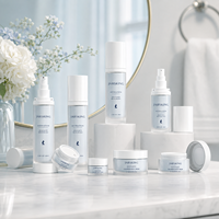 Bouteille en acrylique écologique avec bouchon à clapet supérieur et pompe pour ketchup, huile capillaire, shampoing pour animaux, lotion, soins de la peau