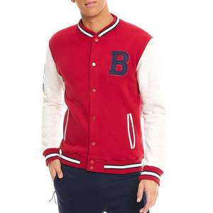 Custom Lightweight Men's Varsity Jacket with Stand Collar Reasonable Prices Front Logo Private Label Winter Coat for Sale - Product Image 1