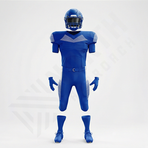 Ensemble d'uniformes de football américain pour adultes, dernier design, respirant, séchage rapide, manches courtes, faible MOQ, imprimé, performance, entraînement d'équipe - Product Image 1