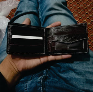 โรงงานผลิตกระเป๋าสตางค์หนังคุณภาพสูง แบบวินเทจ สไตล์บางเฉียบ สำหรับใส่บัตร กระเป๋าสตางค์ผู้ชาย - Product Image 5