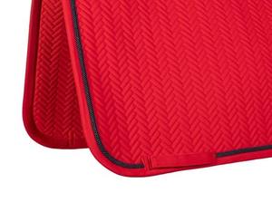 Stylish Dual Layer Jumping Fleece Saddle <b>Pad</b> Cotton Twill Spiral Quilted Multi-Color Rope Piping Fabric <b>Cushioning</b> Polyfill - Product Image 2