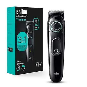 Braun All-in-One Style Kit Series 3 3430, 3-in-1 Trimmer for Men with Beard Trimmer, Ear & Nose Trimmer