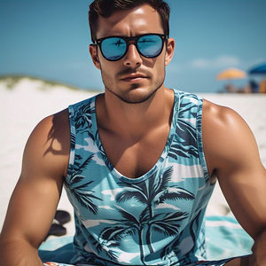 เสื้อกล้ามผู้ชายผ้าโพลีเอสเตอร์ซับลิเมชันเสื้อกล้ามแขนกุด100% - Product Image 6