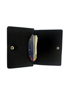 Étui à cartes en cuir de chèvre noir WI 119, fabrication artisanale de qualité supérieure avec finition durable, design pratique pour un usage quotidien, cadeau - Product Image 3