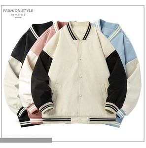 Veste bomber en cuir de style universitaire avec logo personnalisé, broderie de haute qualité, polaire d'hiver, pour hommes - Product Image 2