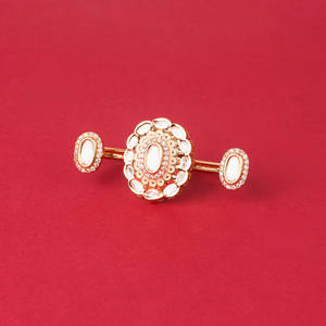 High Quality Luxury Designer Kundan Meenakari <b>Ring</b> With Gold Plating - Product Image 3