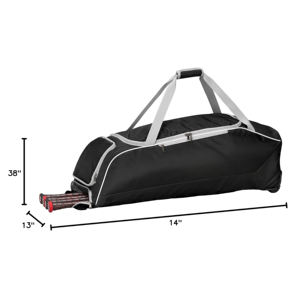 Sac de sport à roulettes de dernière génération, sac de transport pour équipement, sac de cricket avec compartiment à chaussures, 2 poches pour porte-bâtons - Product Image 2