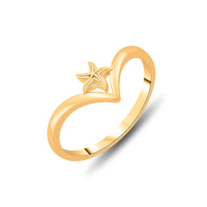 Starfish Grace Ocean Collection Gold-Plated <b>Opening</b> <b>Ring</b> for Kids - Product Image 3