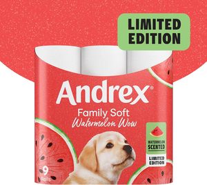 Papier toilette Andrex Family Soft, parfum pastèque - 45 rouleaux - Product Image 3