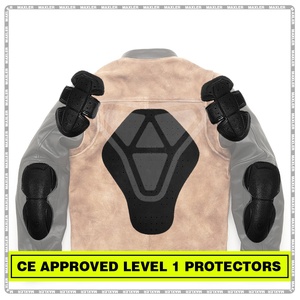 Chaqueta de moto de cuero para Hombre | Chaqueta de motorista aprobada por la CE | Chaqueta de montar duradera para todas las estaciones - Product Image 4