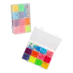 Suministros para Abalorios, Juego de 180 Piezas de Pulseras Elásticas Suaves de Estilo Italiano Moderno de SBELLETTI, Surtido Multicolor - Product Image 1