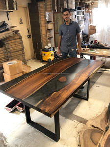 Escritorio de resina epoxi hecho a mano para sala de estar Mesas estilo ángel con patrón de animales más vendidas de la India a la venta - Product Image 5