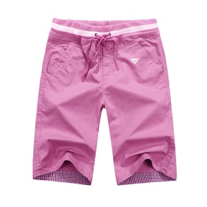 Hot Selling <b>Pink</b> Trending 100% Cotton Summer <b>Shorts</b> <b>Men</b> Casual Comfortable <b>Shorts</b> <b>Men</b> Elastic Waist <b>Shorts</b> - Product Image 1