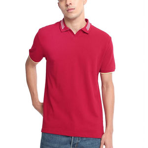 Polo para hombre con estampado de estilo vintage de manga corta y logotipo personalizado para Polo de tejido de punto de poliéster 100% de secado rápido - Product Image 1