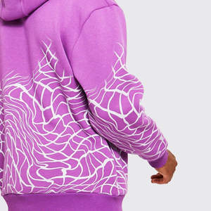 Ensemble de survêtements légers en molleton de coton pour l'hiver, grande taille, imprimé sur toute la surface, pantalon cargo et sweat à capuche, style streetwear, respirant - Product Image 3