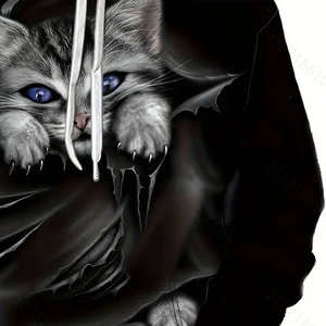 Fabricant OEM de sweats à capuche pour hommes imprimés par sublimation avec tissu en molleton de qualité supérieure, sweats à capuche respirants pour hommes d'hiver, 500 GSM - Product Image 5