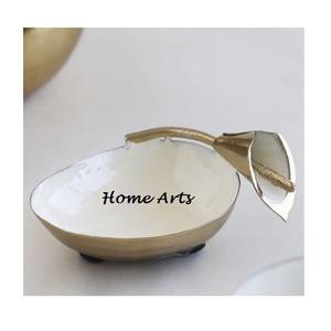 Tazón para Servir de Aluminio de Último Diseño, la Mejor Calidad, Color Blanco y Dorado, Tazón para Servir Frutos Secos de Home Arts - Product Image 5
