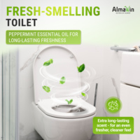 AlmaWin Détergent Liquide Écologique Biodégradable Menthe Fraîche 750ml pour Toilettes et Urinoirs Anti-Calcaire et Anti-Urine Végétalien Biologique