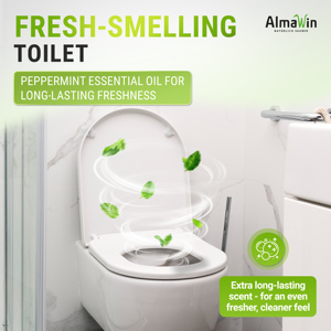AlmaWin Export WC Aqua Marine Gel Fresh Mint 750ml Toilets&Urinals Against Limescale Urine Scale Vegan Organic Detergent - Product Image 2