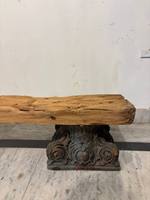 Banc en bois japonais Wabi-Sabi, banc bas zen, siège en bois massif récupéré, plateforme minimaliste, décoration rustique, meubles