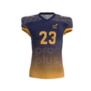 Nouveauté, ensembles d'uniformes de football américain respirants, grande taille, manches courtes, vente en gros, uniformes d'équipe personnalisés pour hommes - Product Image 2