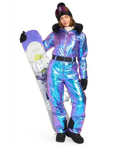 Combinaison de ski unisexe imperméable et isolée, design à panneaux, veste de snowboard, salopette, pantalon, coupe-vent, fermeture éclair, OEM, design gratuit - Product Image 1