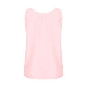 Femmes adolescents grande taille débardeurs courts décontracté encolure dégagée froncé à volants Blouse solide été coupe ample sans manches - Product Image 4