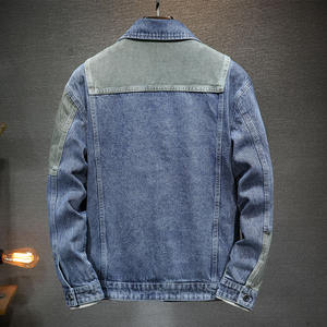 Veste en jean décontractée de marque tendance, logo personnalisé, grande taille, version coréenne, vestes pour hommes - Product Image 3