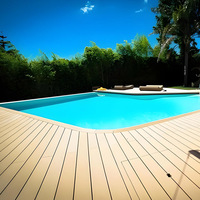 Dalles de sol extérieures en WPC à emboîtement, terrasse en composite bois-plastique, revêtement de sol en teck, Deck140-20