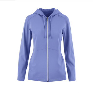 Chaqueta de Enfermería de calentamiento con cremallera frontal para mujer de la mejor calidad, cómoda chaqueta negra de colores personalizados, chaquetas de moda superventas - Product Image 1