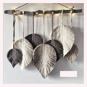 Textured Wall Hanging <b>Art</b> Handmade Two-Tone Yarn Decor for Elegant & Cozy Home Spaces - Product Image 2