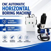 Machine d'alésage horizontale automatique CNC avec garantie de 3 ans, moteur de broche 2,3 kW pour alésage et soudage intégrés, usage industriel