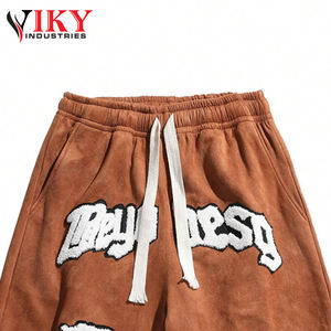 กางเกงขาสั้นผู้ชาย ขายดี ผลิตตามสั่ง ผู้ผลิตชั้นนำ เสื้อผ้าผู้ชาย กางเกงขาสั้นปักลายฟอกสี ยี่ห้อ VIKY INDUSTRIES - Product Image 4