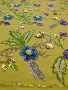 Nouveauté Tissu Perlé Broderie de Luxe Tissu Perlé en Dentelle Tissu Africain à Paillettes - Product Image 3