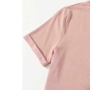 Camiseta de algodón informal de talla grande para mujer, de manga corta, transpirable, de ajuste relajado, estilo veraniego, sencilla, cómoda y suave para uso diario. - Product Image 2