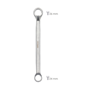Chiave a Stella Angolata Plus in Acciaio Cromo Vanadio 24x26 DIN 838 - Product Image 2