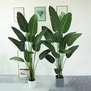 Planta artificial barata grande palma árvore artificial palmeira do viajante planta em vaso para a decoração Home